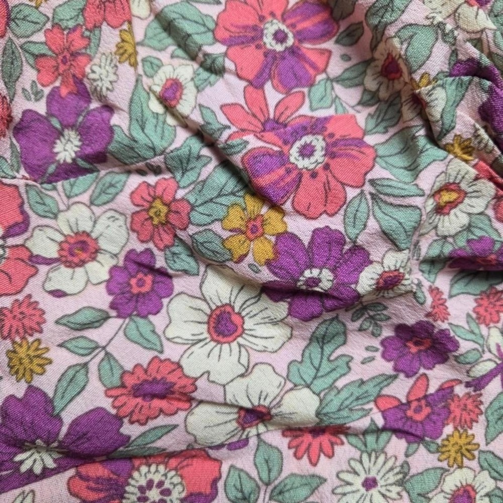 VTG Rewind Y2K Floral Print Crop Top Tank Women's Summer Flowers Size Medium - Picture 3 of 6
